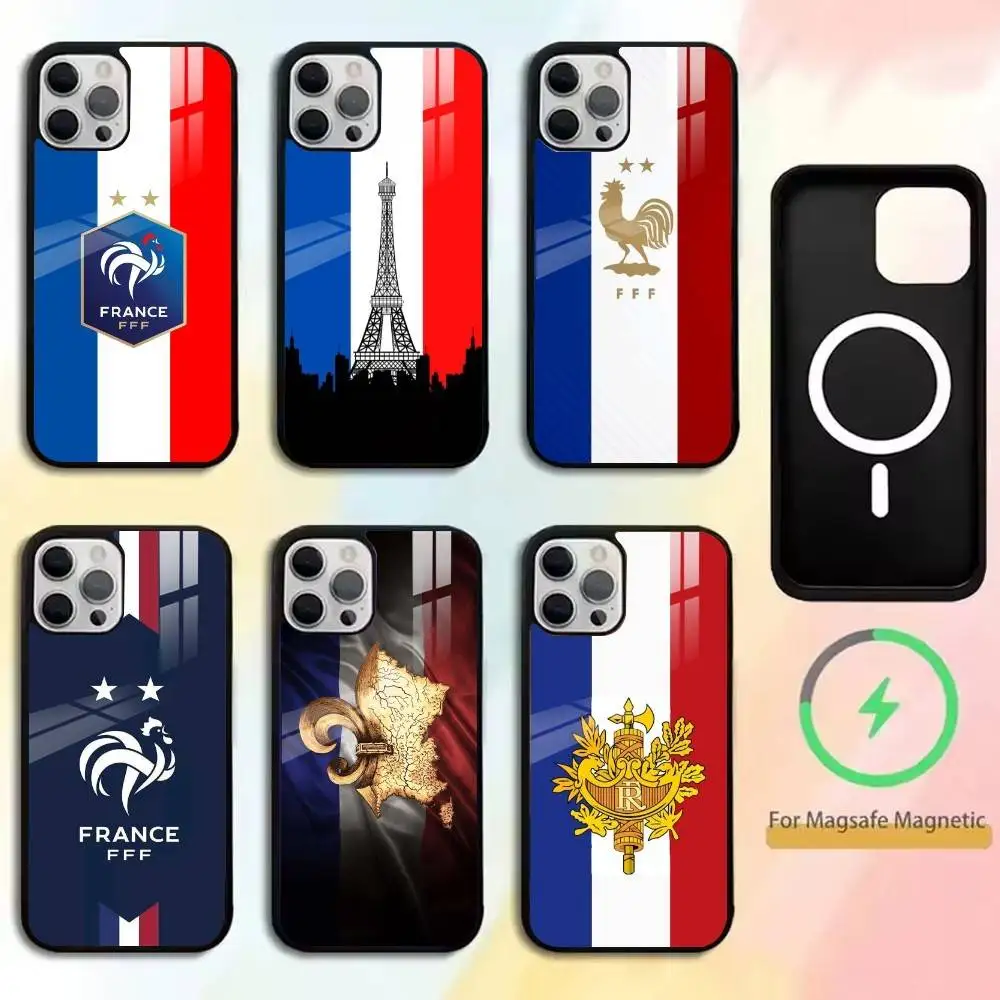 

Tricolor National Flag And France Phone Case For IPhone17,16,15,14,13,12,11 Plus,Pro Allows Magnetic Wireless Charging