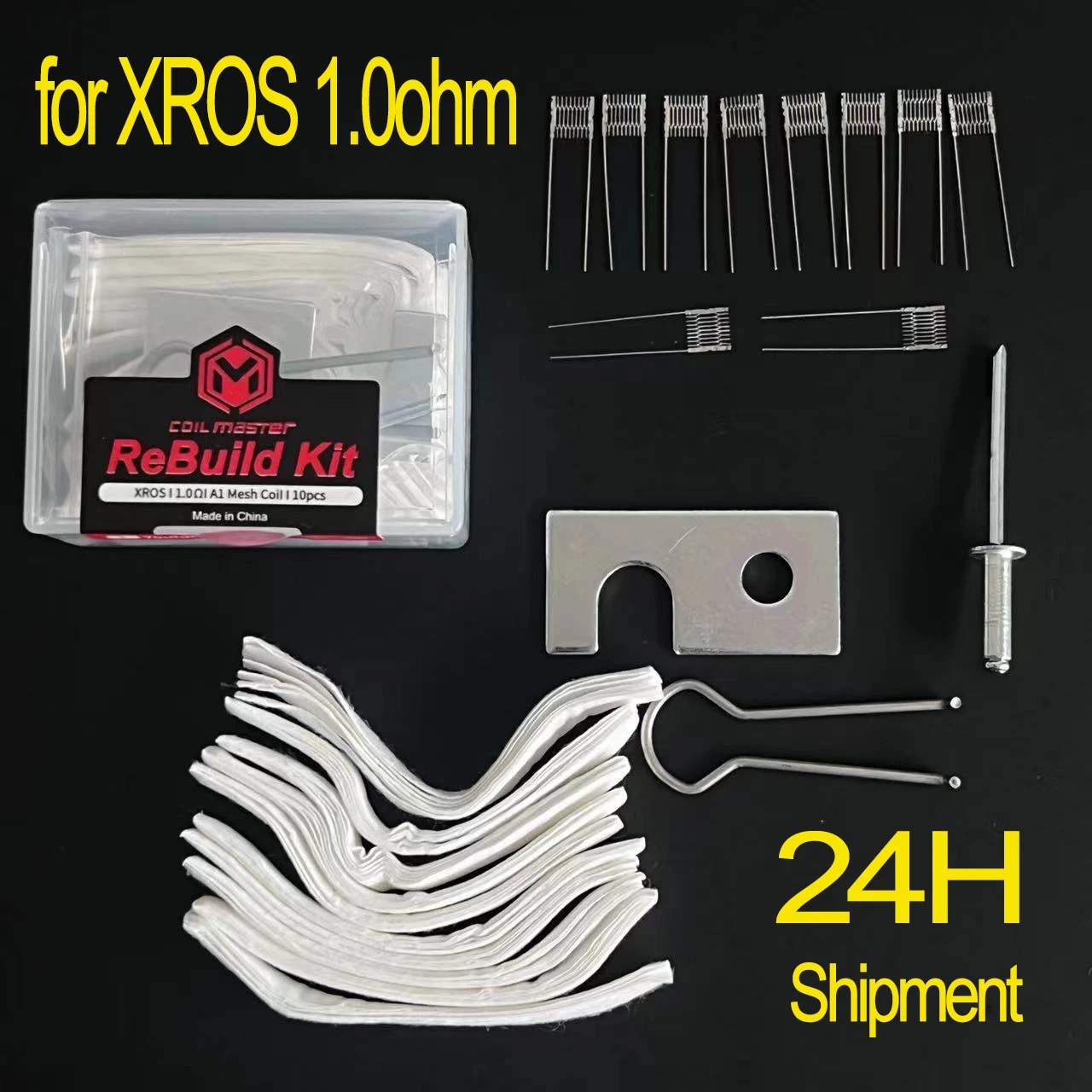 Оптовая продажа серии XROS DIY Rebuild Kit 0,8 Ом 1,0 Ом 1,2 Ом Сетка сопротивления катушки органический хлопок для XROS Xlim GTX SPL Mod