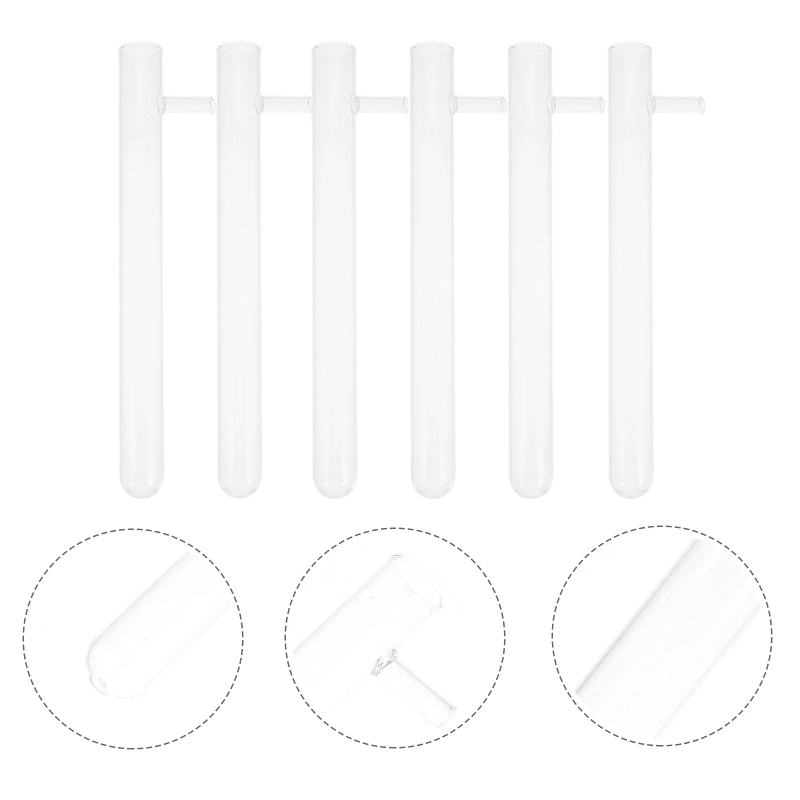 

Набор из 6 многоразовых стеклянных пробирок с боковыми отверстиями, высокоточная боросиликатная пробирка для научных лабораторных экспериментов, высокая надежность