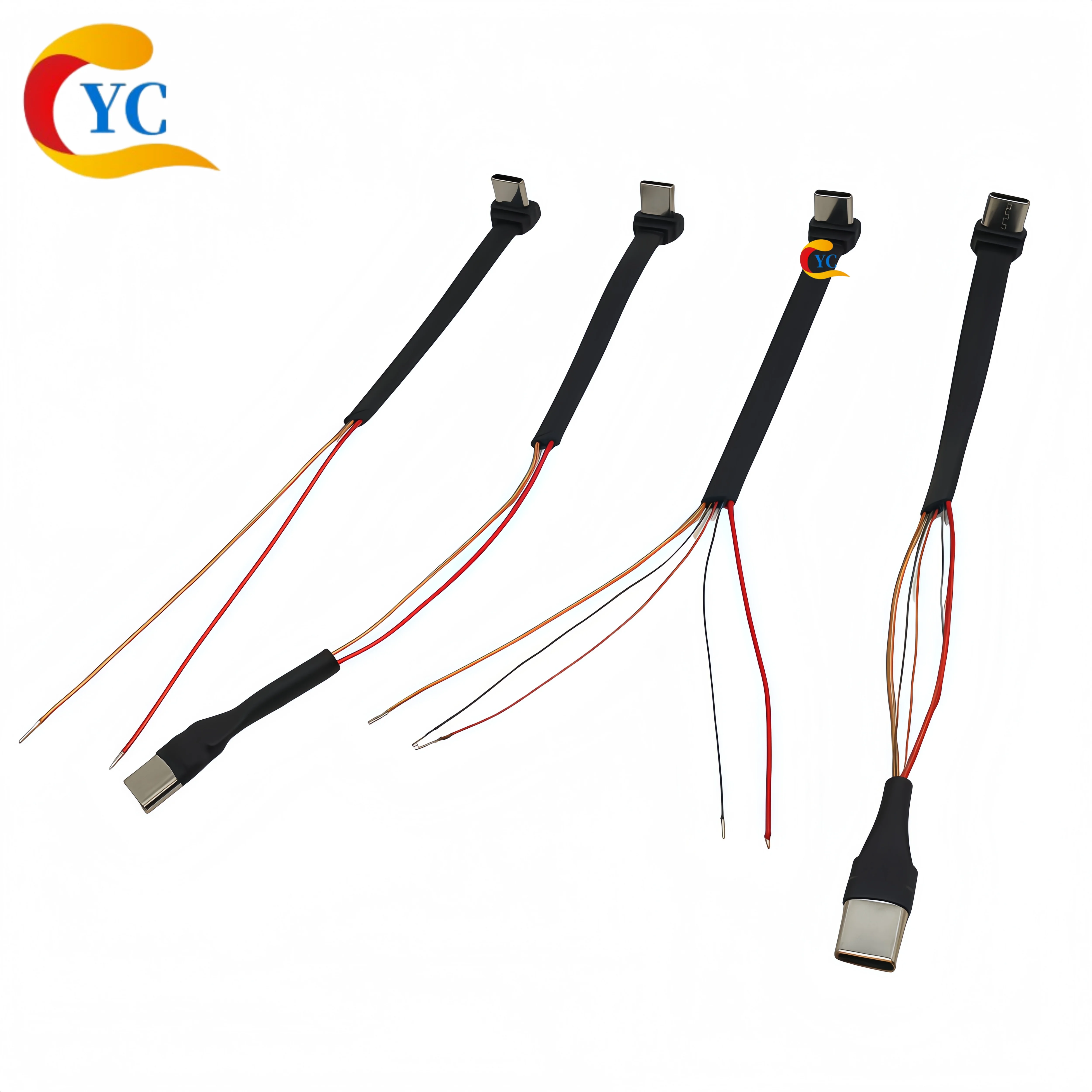 Type-C 2-Core Charging Cable with Magnetic Mount for Riders, Back Clip Tail Plug, 4-Core Fast Charging Flat Cable, Cold-Resistant and Bend-Resistant, 5-Core Connector