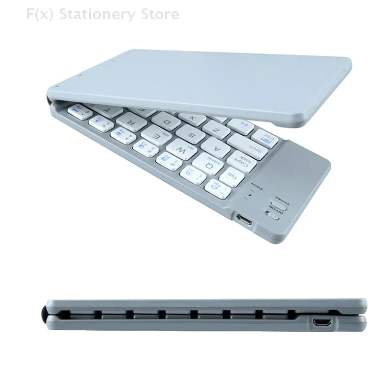 Two Folding Wireless Bluetooth Keyboard Mini Portable Keyboard Three Systems Multi-Function Universal