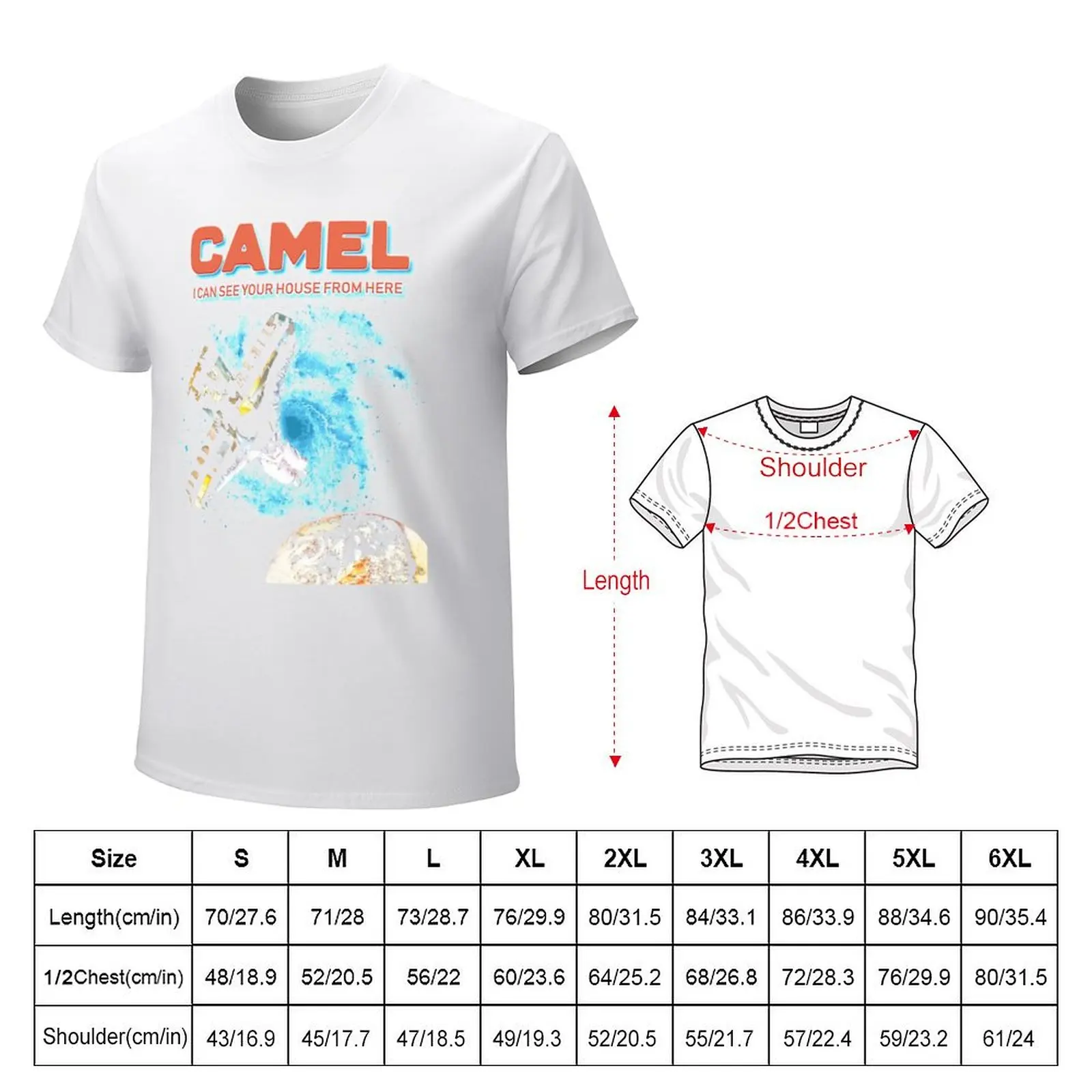 CAMEL BAND wear a cape Classic T-Shirt plus sizes summer top mens white t shirts