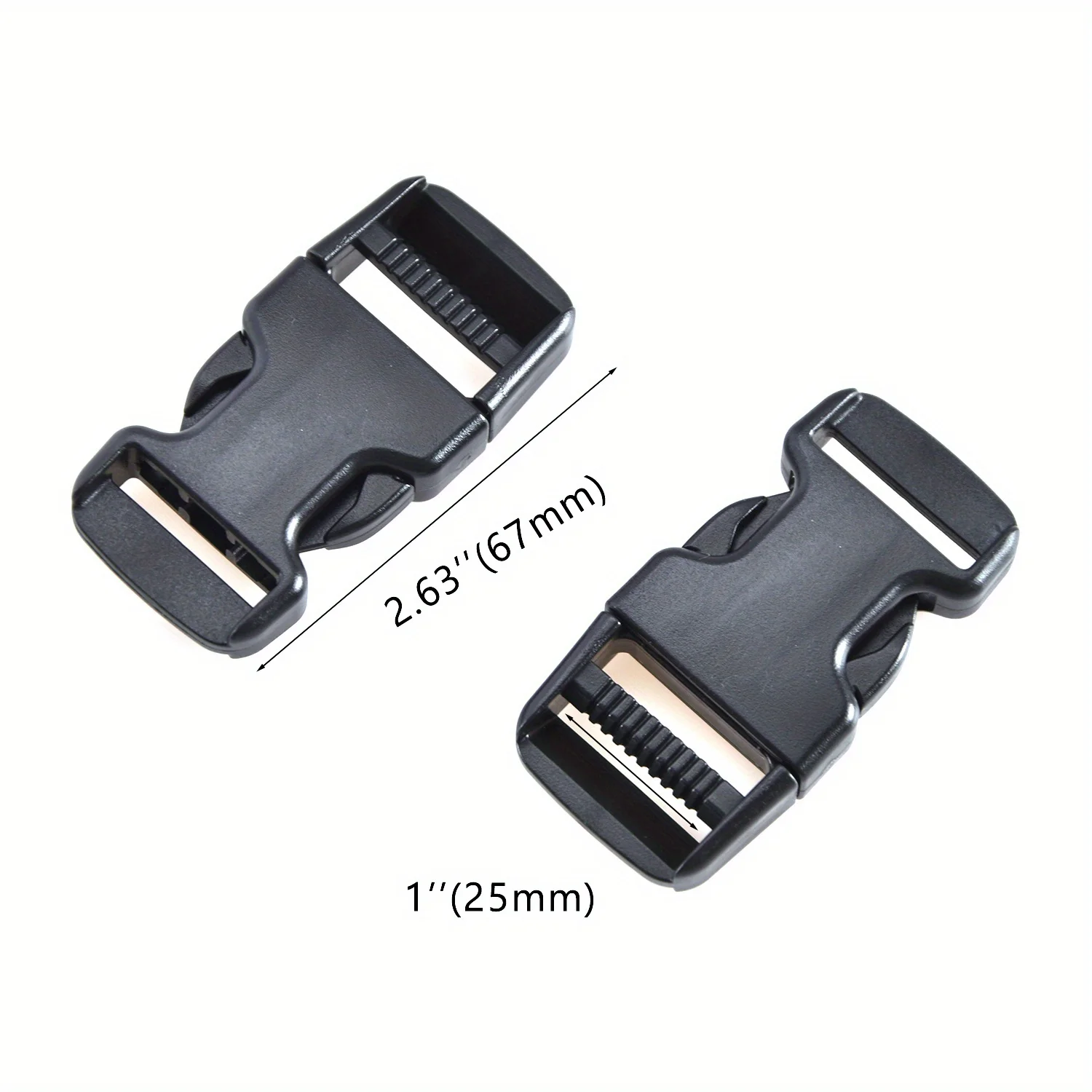 4pcs Buckle Quick Side Release Buckles Clips Snaps Heavy Duty Plastic Replacement for Nylon Webbing Straps Backpack