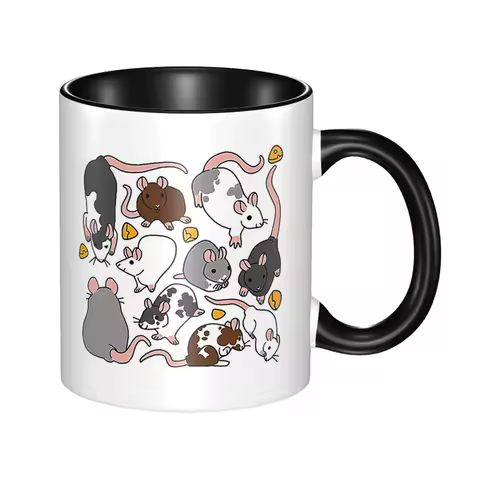 Rat Pack Mug Funny Ceramic Coffee Cups Tea Mugs Milk Cup Drinkware Gifts for Woman Man