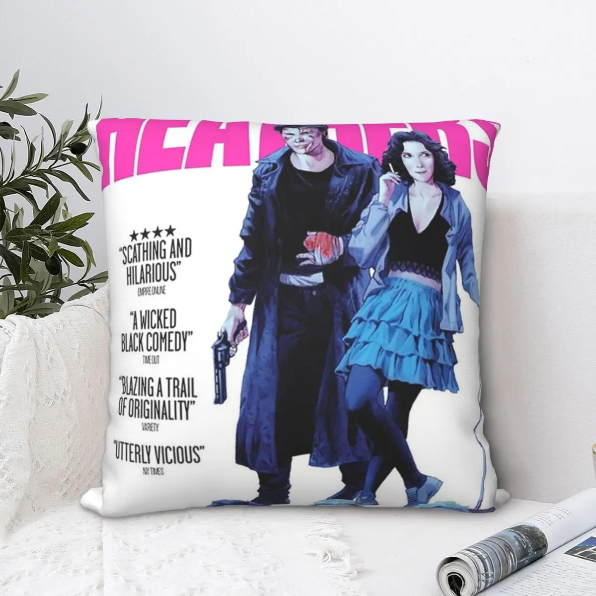 

Heathers Poster Square Pillowcase Polyester Pillow Cover Velvet Cushion Zip Decorative Comfort Throw Pillow For Home Car