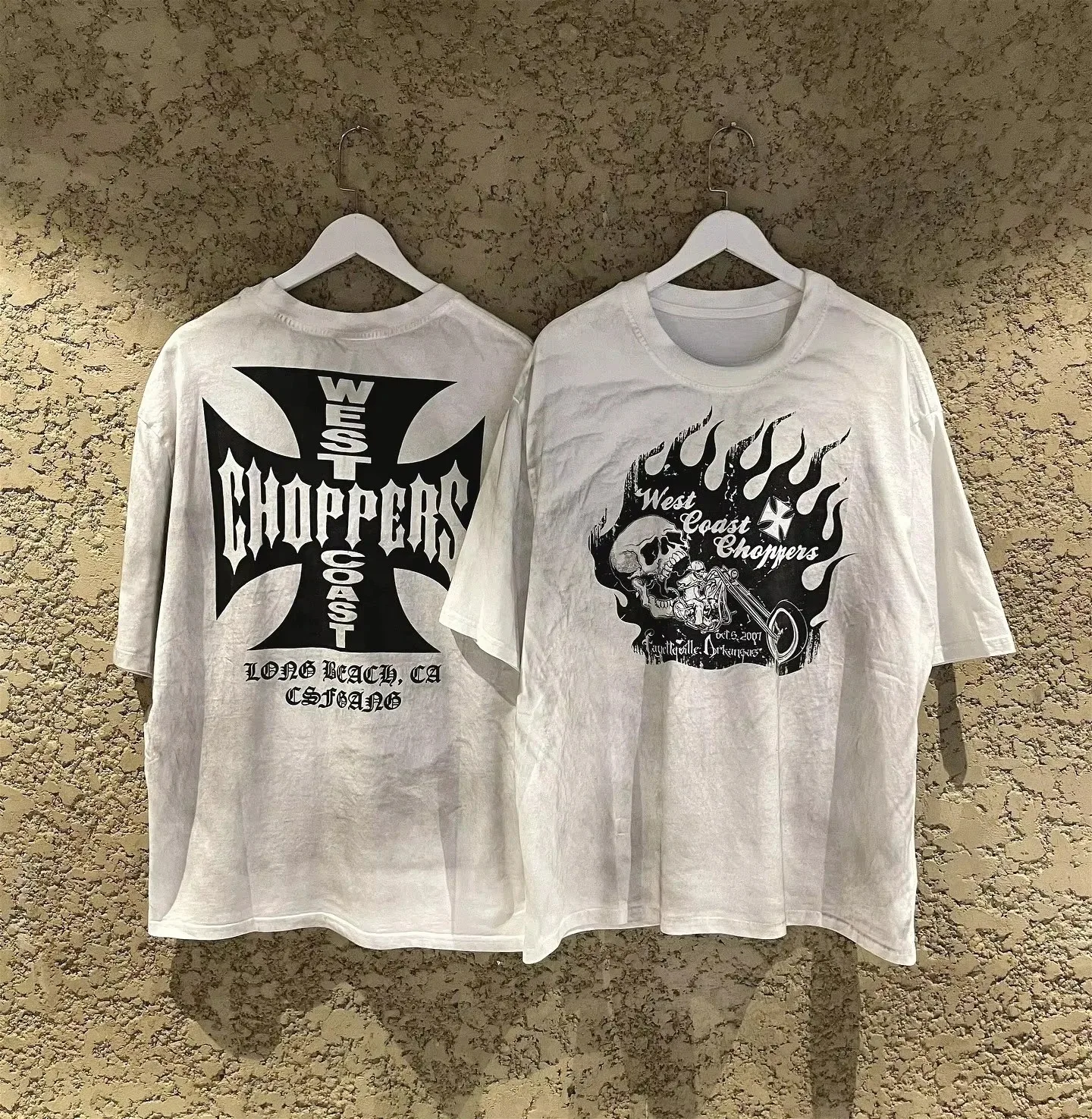 Shirt West Coast Choppers Men T-shirt Women Vintage Loose Tops Cotton Short Sleeve Hip Hop Streetwear Unisex Tshirts