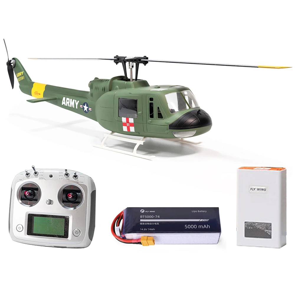 FlyWing UH-1 RC Helicopters 470 6CH Brushless Motor GPS Altitude Hold Fixed Point Helicopter with H1 Flight Controller System