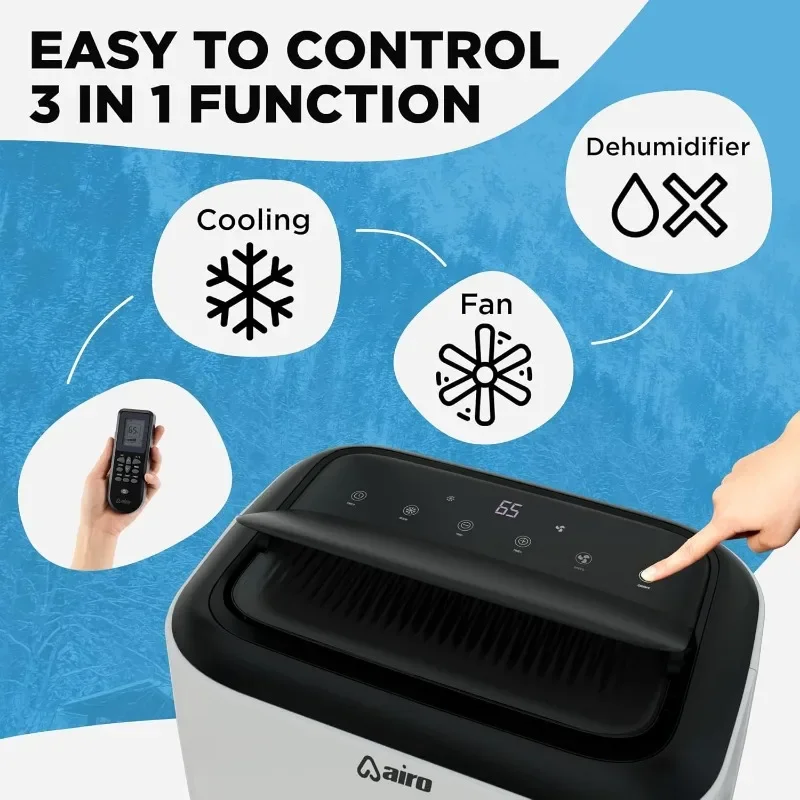 Portable Air Conditioner Floor Standing AC Unit with Remote Control & DYI Installation Kit