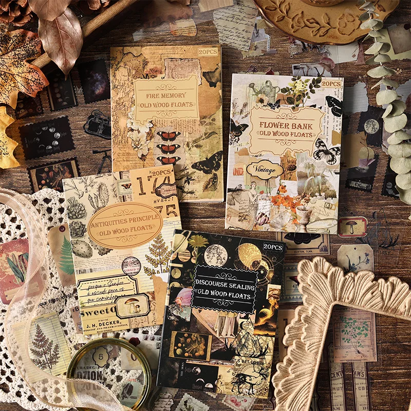 20 Blatt Präzisionsschneide-Diecksaufkleber, Bücher, Notizbücher, dekorative Sammelalben, DIY-Geschenkverpackungen, anwendbar