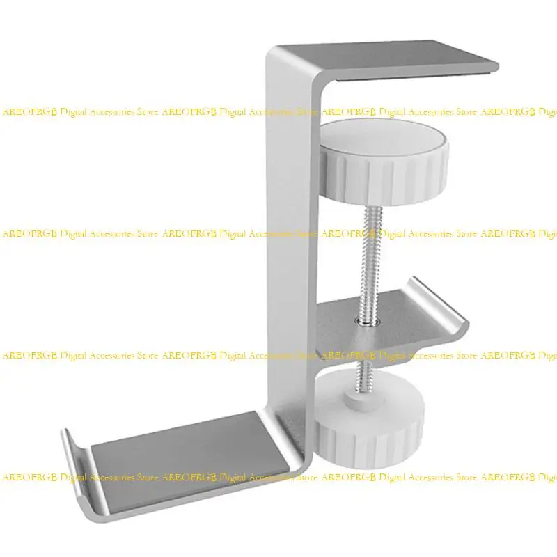 

E21E Metal Earphone Holder Hook Under Desk Headphone Stand Headset Hanger Adjustable