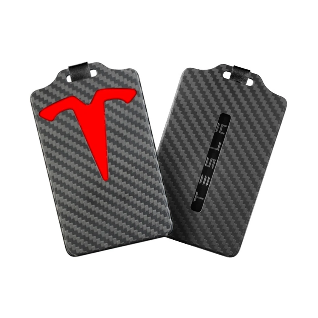 

Carbon Fiber Car Key Case Cover Shell For Tesla Model 3 Model Y Key Protective shell Car Accessories