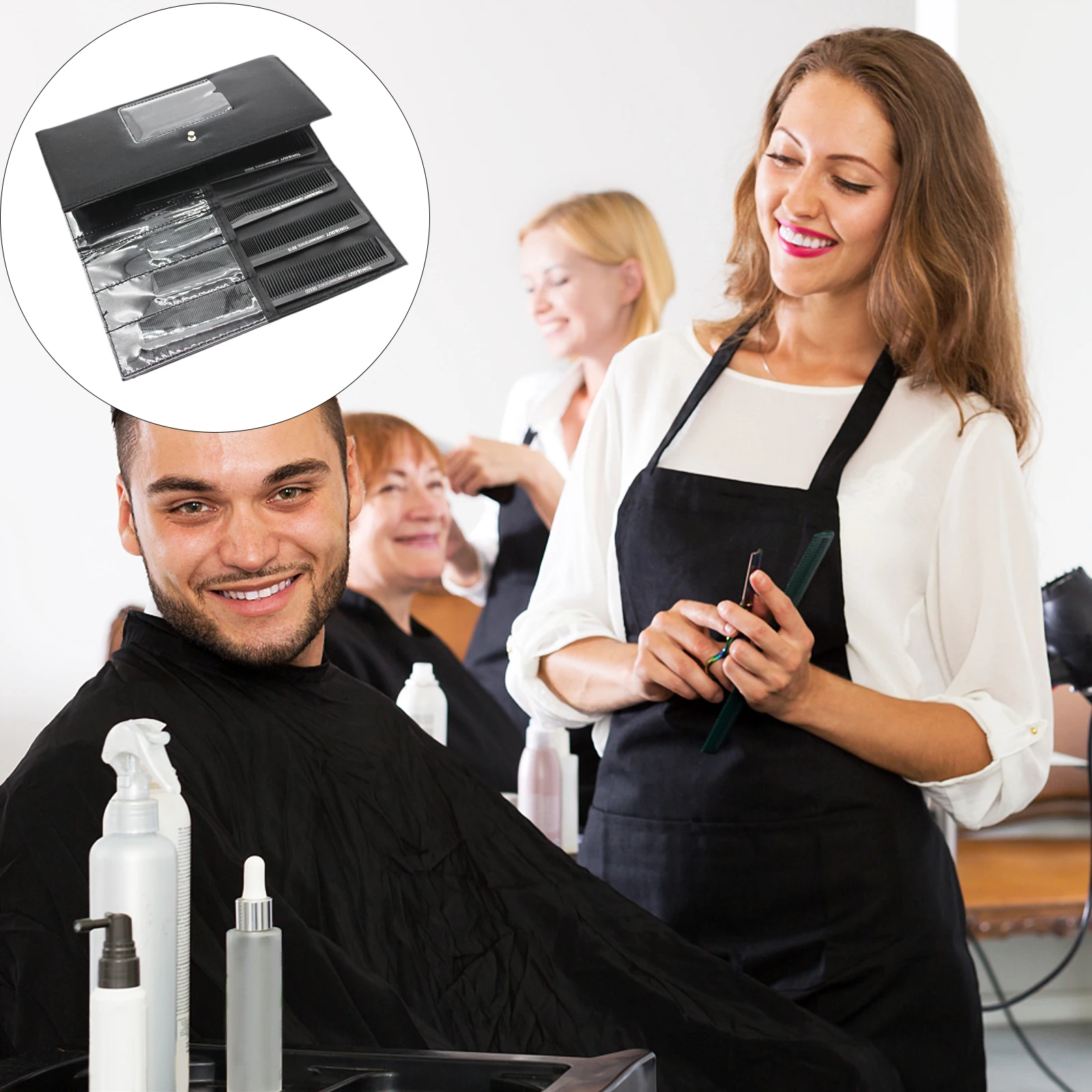 

Hairdressing Tool Bag Scissors Combs Brushes Durable Large Capacity Salon Storage Protector Pouch For Men Women Professionals