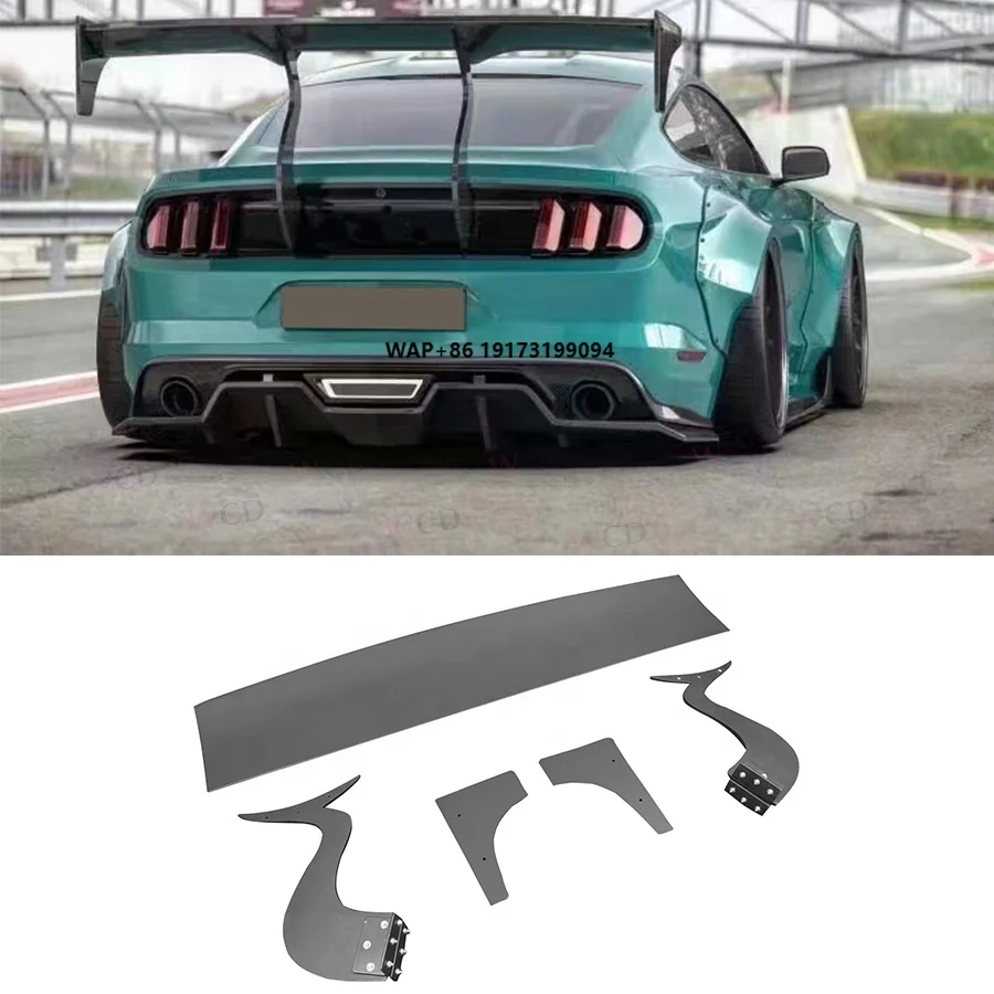 

Carbon Fiber Mustang Robot Style GT Wing Rear Track Spoiler for Ford-Mustang Rear Spoiler Car Bodykit 2015-2022
