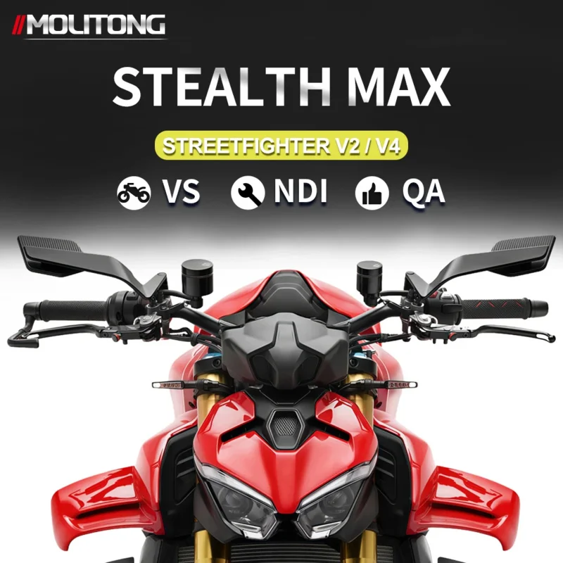 

Motorcycle Accessories Mirrors Stealth Mirror To Rotate Adjustable Mirrors Streetfighter V2 V4 S 2023-2025