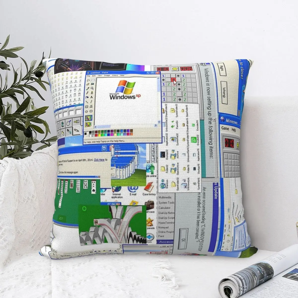 

Windows XP Collage Pillowcase Polyester Pillows Cover Cushion Comfort Throw Pillow Sofa Decorative Cushions Used Home Bedroom