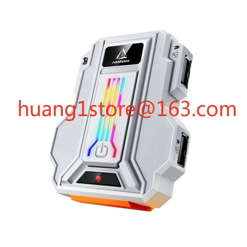 

AIMZENIX AX300 STRIKER PRO K&M Game Adapter for PS4, PS3, ONE,X360, XSS, XSX, N-Switch, Supports 3.5mm Headphones, App