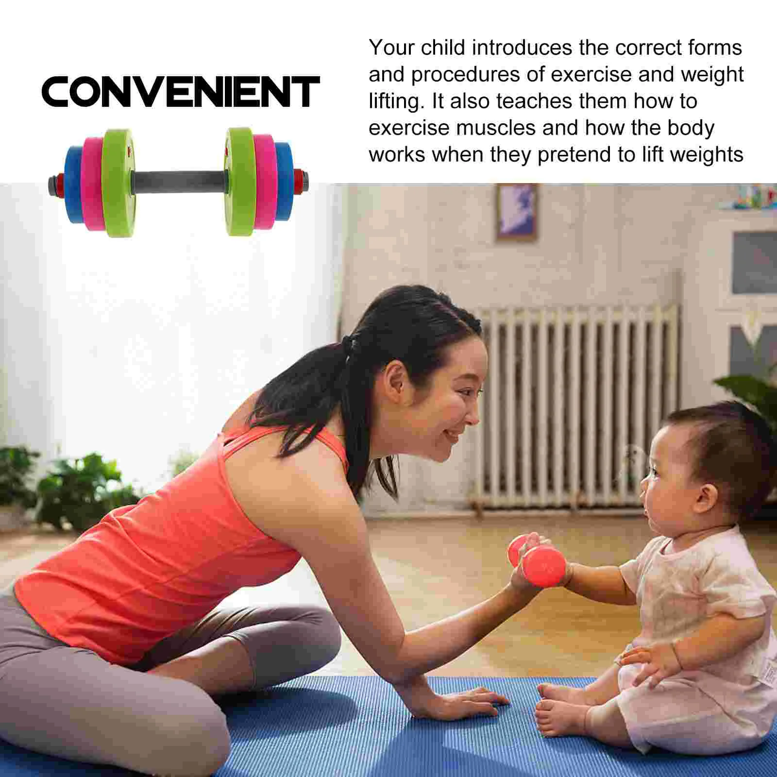 Mini Toys Dumbbel Kids Training Barbell Household Adjustable Dumbbell Funny Adorable Children Toddler