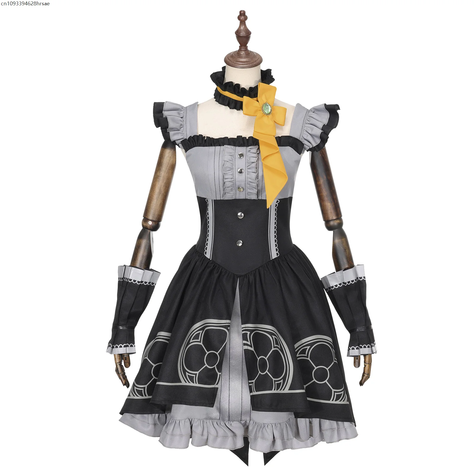 

Game Cosplay Costume Wigs Black Evening Dress Lolita Skirt Adult Woman Cute Christmas Carnival Suit Halloween Outfit