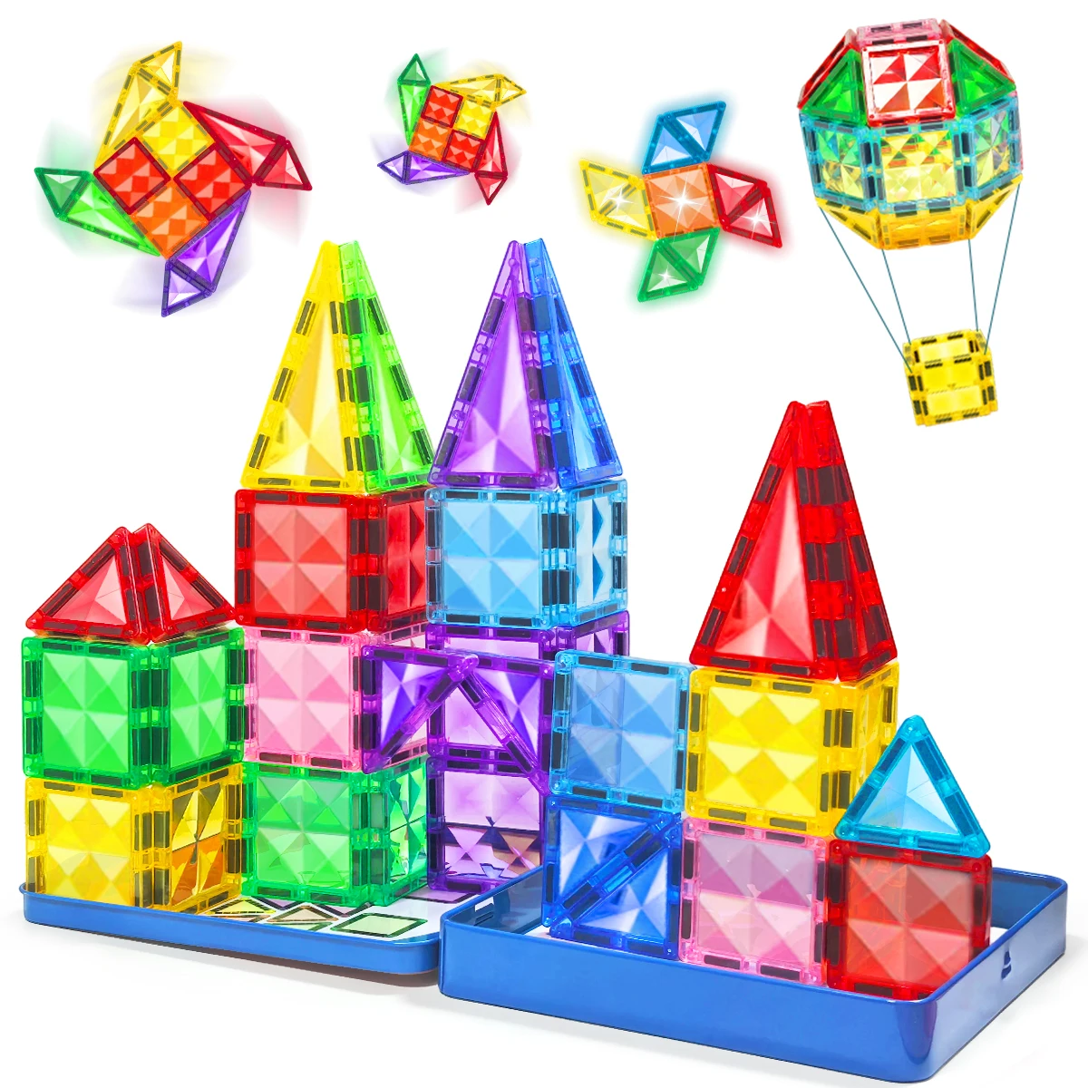 

Montessori Educational STEM Toys Magnetic Building Blocks Children DIY Model Construction Sets Magnetic Tiles for kids gifts