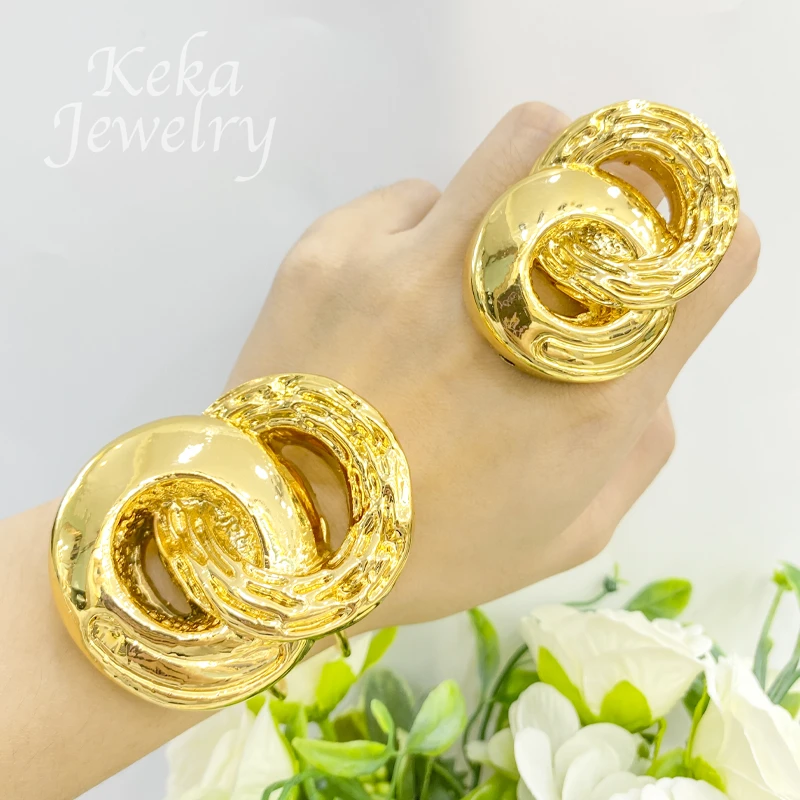 Jewelry Sets for Women Dubai African 18K Gold Color Pendant Earrings Bangles Rings Wedding Necklace Costume Accessories Gifts