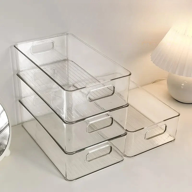 Clear Acrylic Desktop Organizer, Drawer Storage Basket for Cosmetics, Masks, Snacks & Sundries