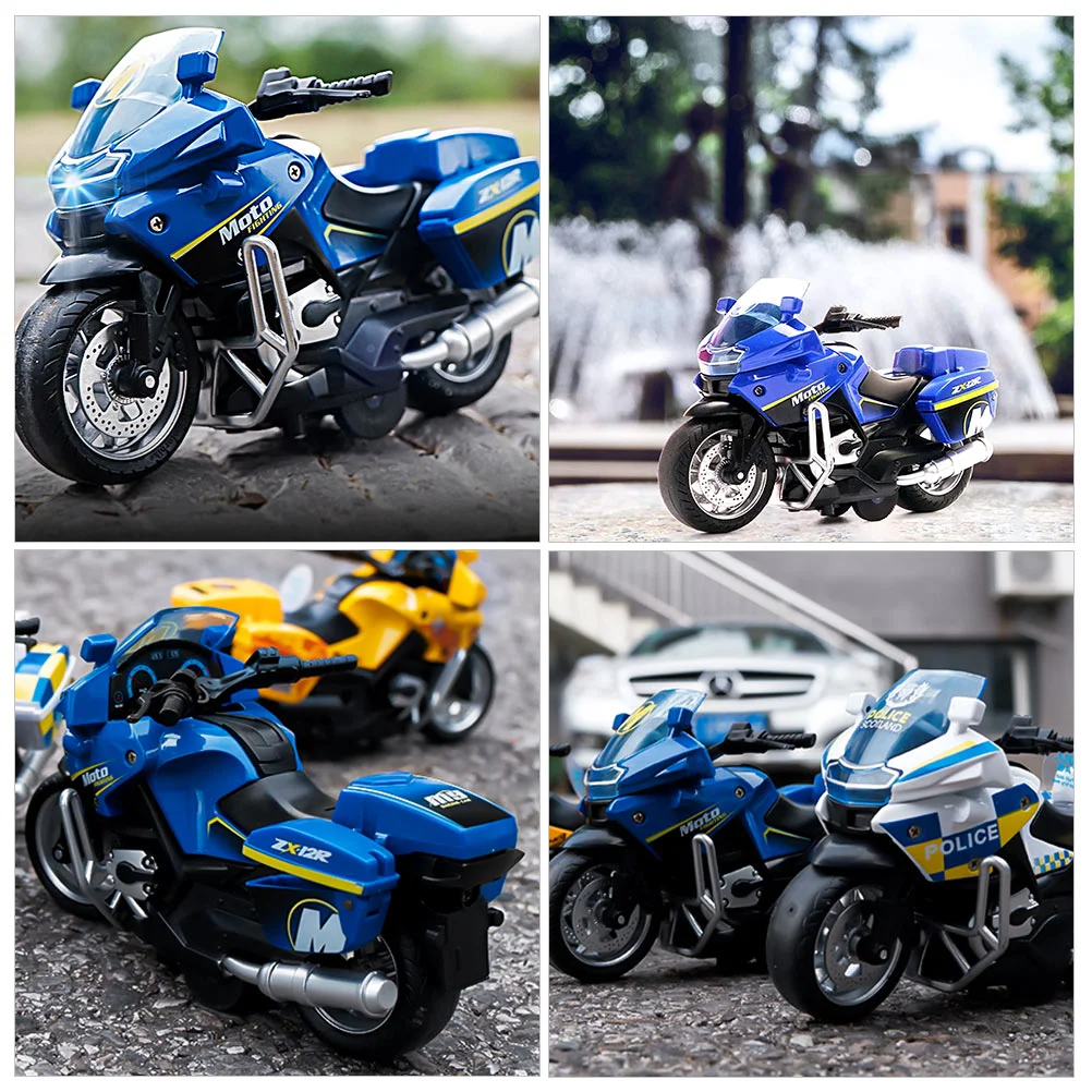 Mini carro de motocicleta de corrida masculino, brinquedos movidos a fricção, pré-escolar, polícia educacional