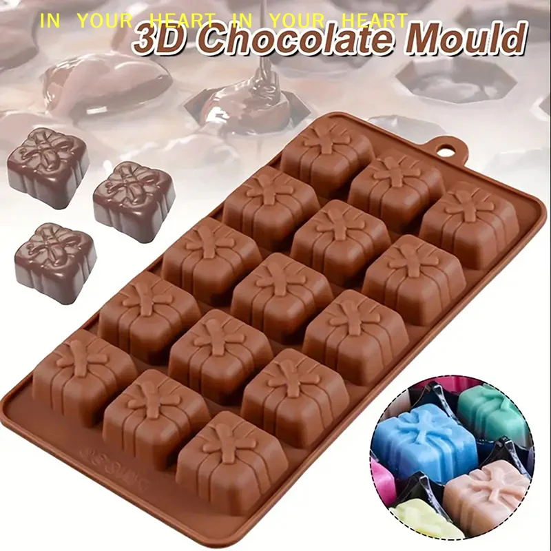 【X】Chocolate Mold 3D Silicone Mold Bow Tie Chocolate Mold Chocolate Bar Mold Candy Fondant Mold Baking Tools Kitchen Accessories