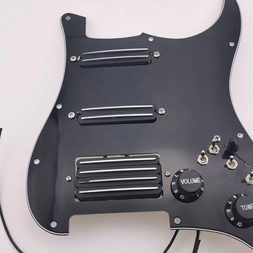 

PreWired SSH Pickguard Board with Single-switch Coil Splitting Ready To Install and Use for S/T Electric Guitar