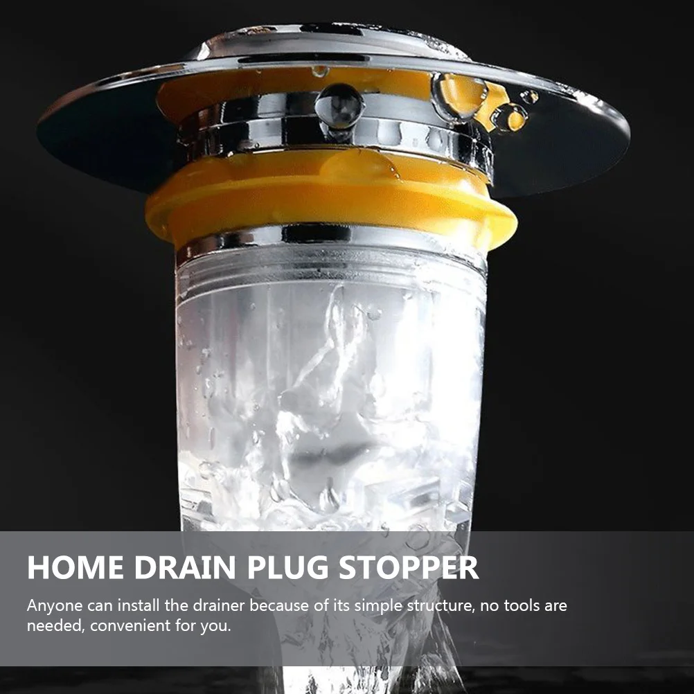 

2Pcs Press-Type Drainer ABS Material Corrosion Resistance Sink Stopper Replacement Washbasin Kitchen Bathroom Bath Tub Drain