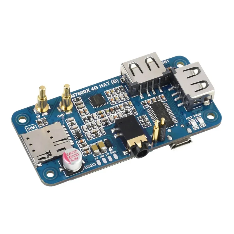 Imagem -03 - Placa Hub Usb para Raspberry pi 4g Lte Gps Sms Módulo Gnss Tem Starter Kit Raspi Rpi 0w Raspberry pi Zero wh 3b Mais a Modelo b 4