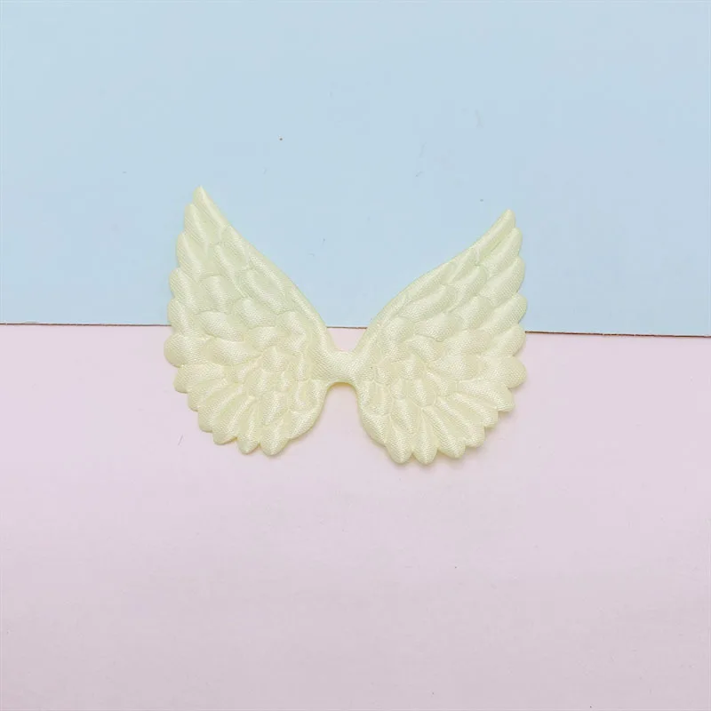 60 Stück 5,8x4,5CM Stoff-Satin-Engelsflügel-Applikationen zum Aufnähen für DIY Kinder-Haarspangen-Zubehör, Kleidungsstücke, Kopfbedeckungen, Dekor-Patches – Detail 12