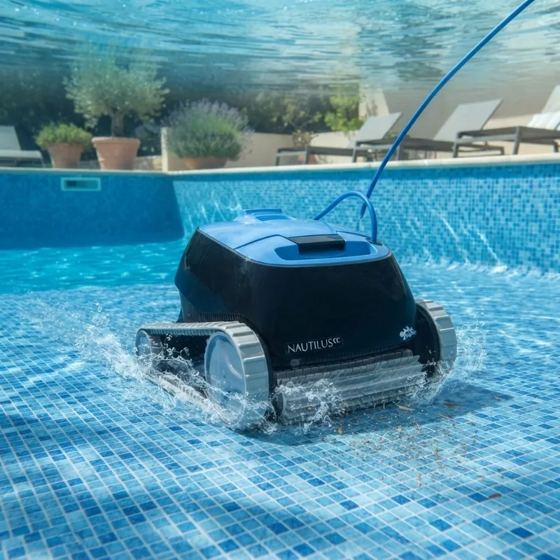 Nautilus CC Automatic Robotic Pool Vacuum Cleaner,Wall Climbing Scrubber Brush,Top Load Filter Access,Ideal for Above/In