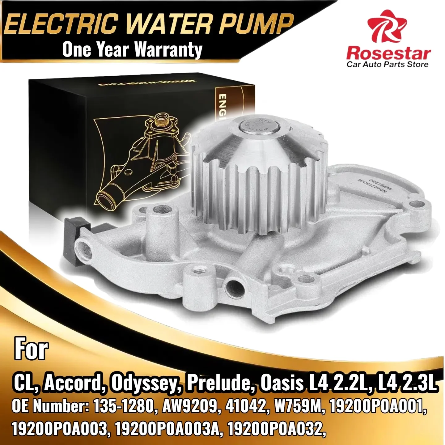 

Engine Water Pump w/Gasket for Honda Accord 90-02 Odyssey Prelude Acura CL Isuzu 19200P0BA01,19200PDAE01,19200POA003,19200POBA01