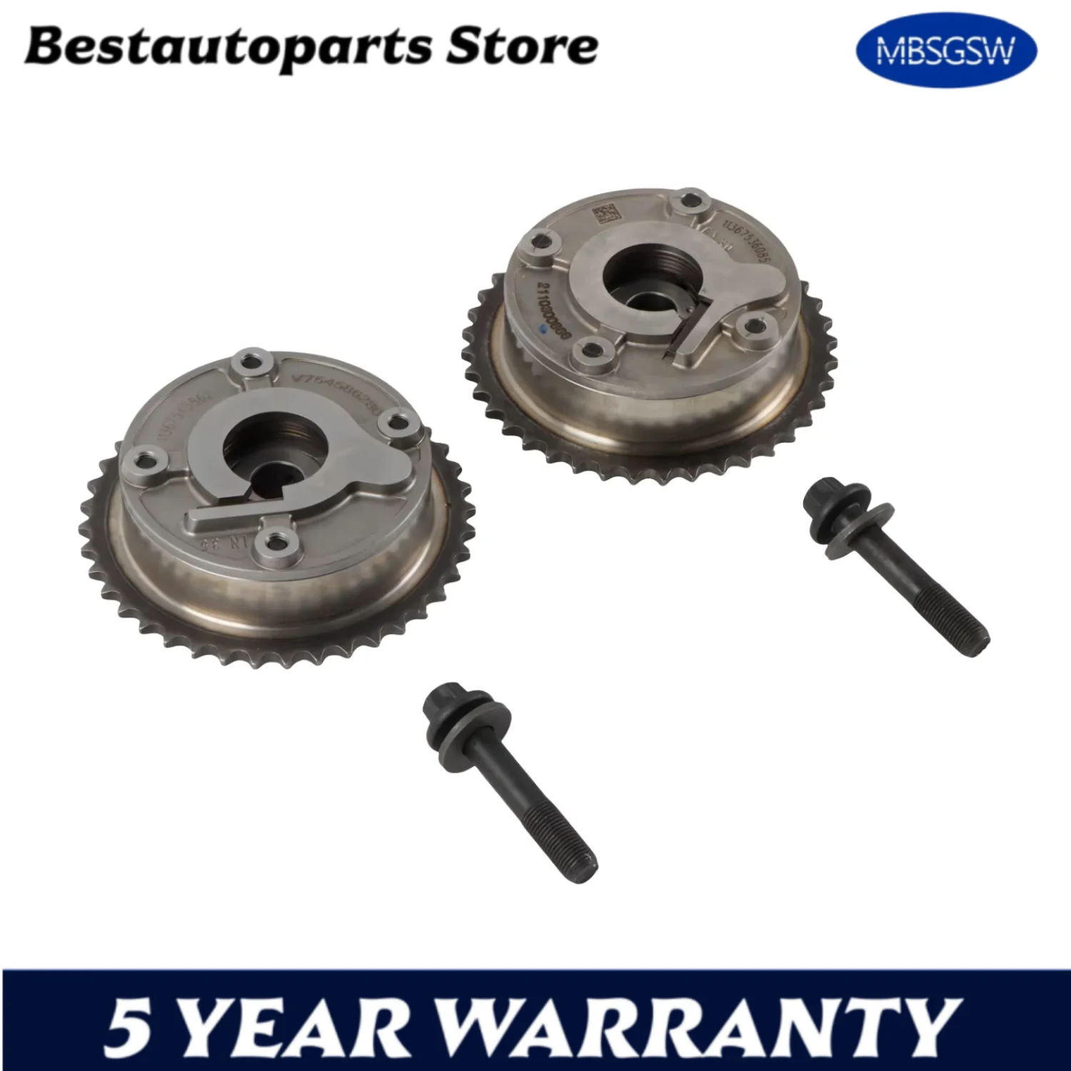 2pcs Intake Exhaust Camshaft Phaser VVT Gear With Bolts For Mini Cooper 1.6L L4 07-16 11367545862 11367536085 Car Engine Parts