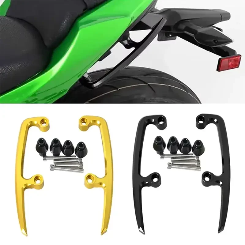 

Motorcycle CNC Aluminum Rear Grab Bars Seat Pillion Passenger Rail Handle Armrest Arm Rests For Kawasaki Z650 Z 650 2017 2018