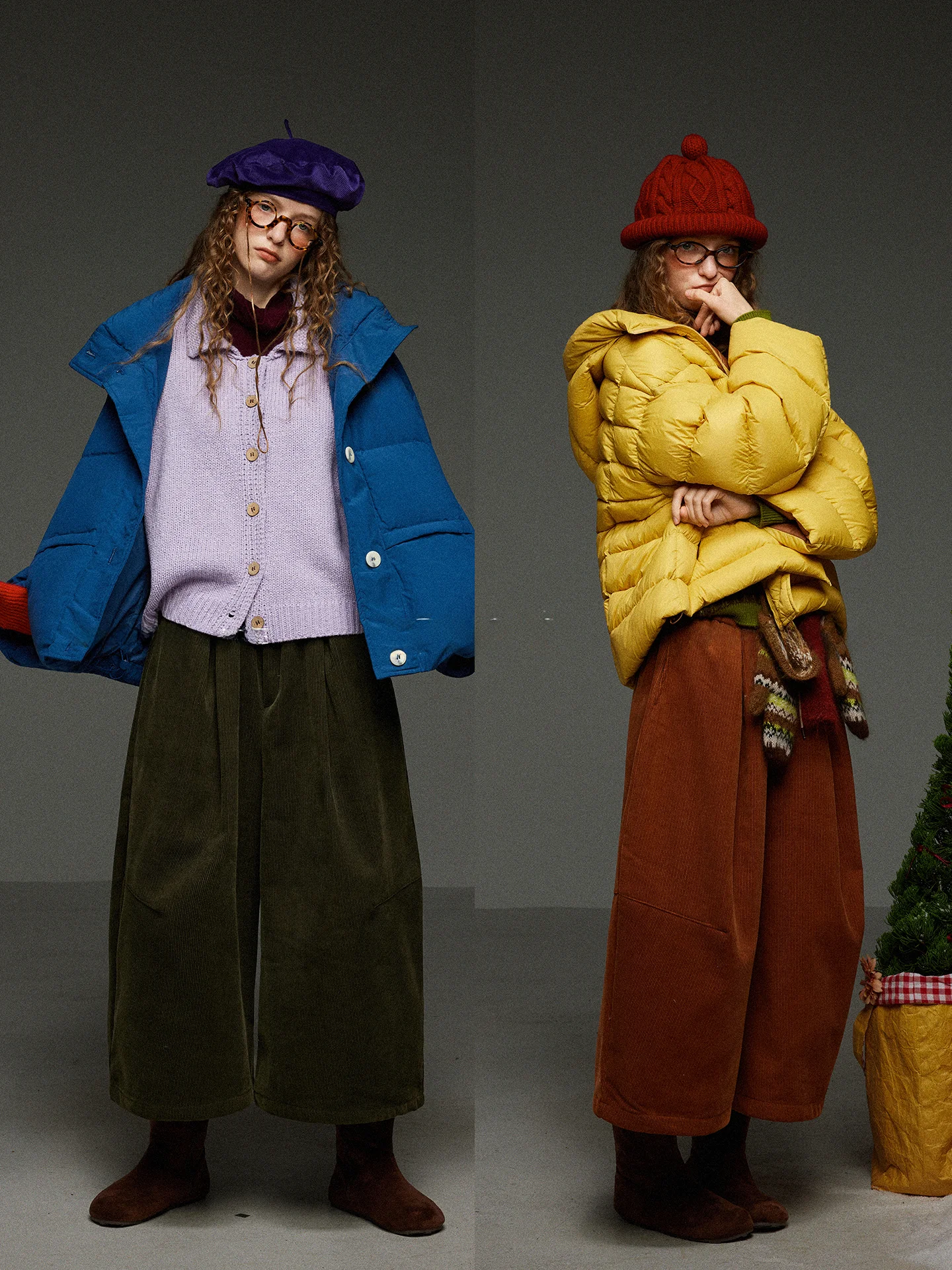 

Retro Pure Color Corduroy Dstring Fce Wide Leg Pants Women's Loose Slimming Spring Eighteen Pants Casual Trousers