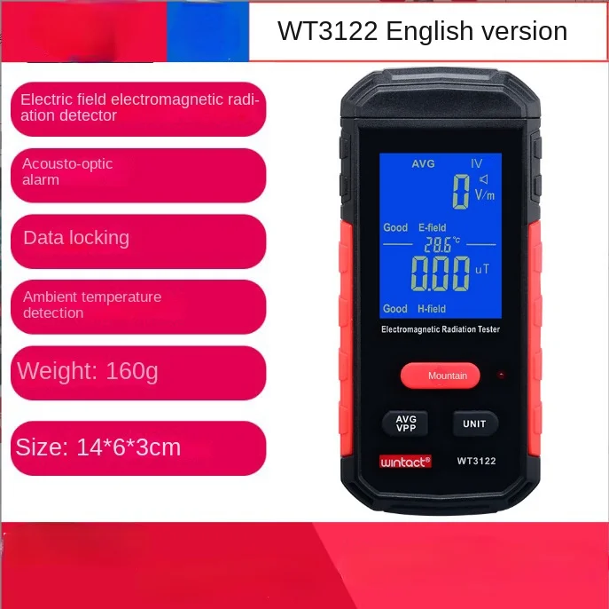 

Детектор электромагнитного поля, радиометр электромагнитной волны, прибор для измерения радиации, звуковая и электронная сигнализация