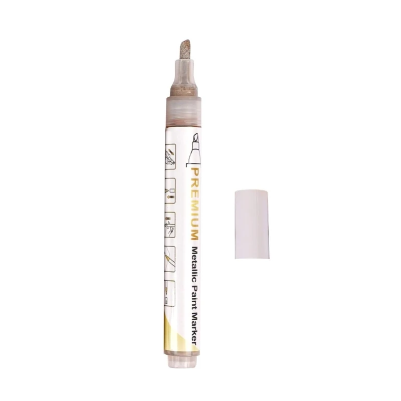 메탈릭 마커 암벽화용 중간 포인트 펜 1팩, 검은 종이 및 M