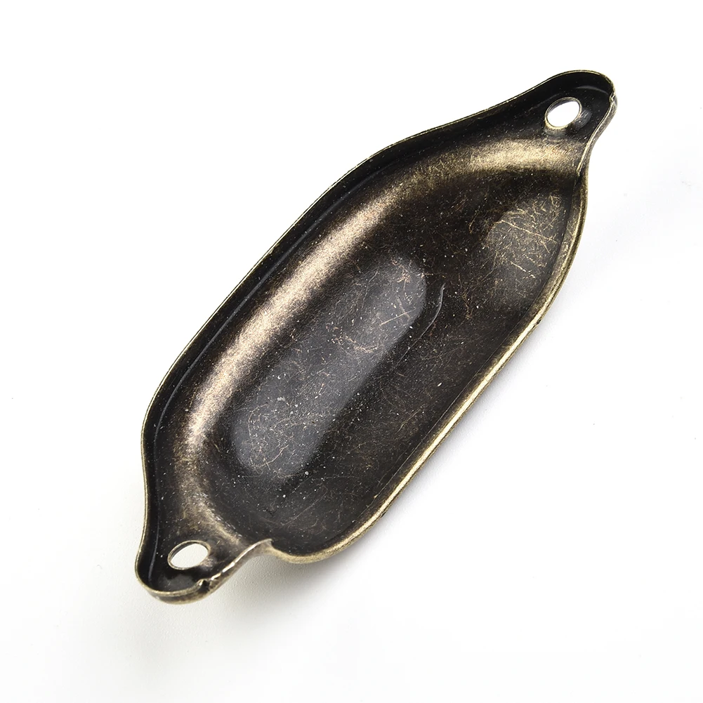Antique Brass Shell Pull Handles 10 Pack for Cabinet Drawer Furniture Hardware with Iron Base Electroplated Coating