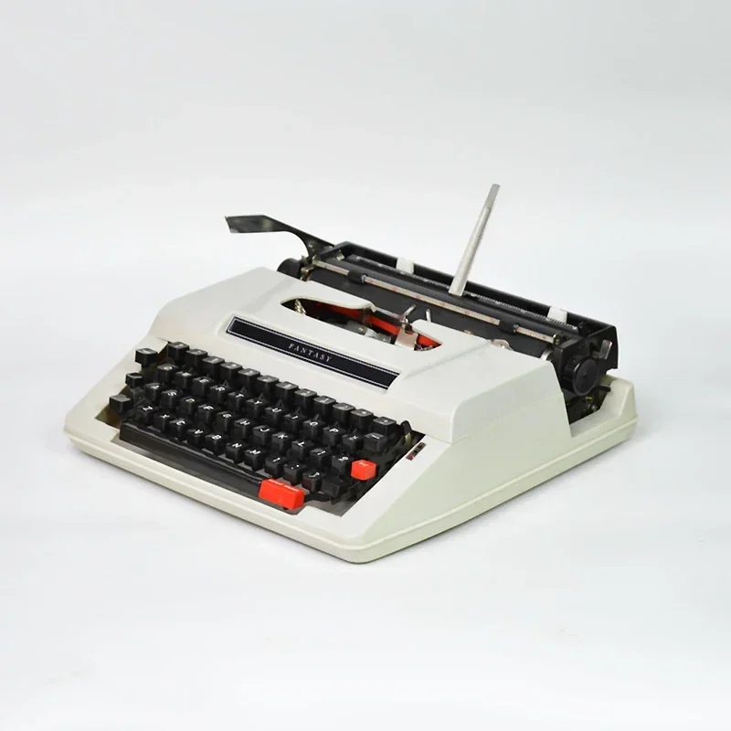 

Typewriter White English Mechanical 1980S Normal Use Retro Literary Gifts Medieval Old Things