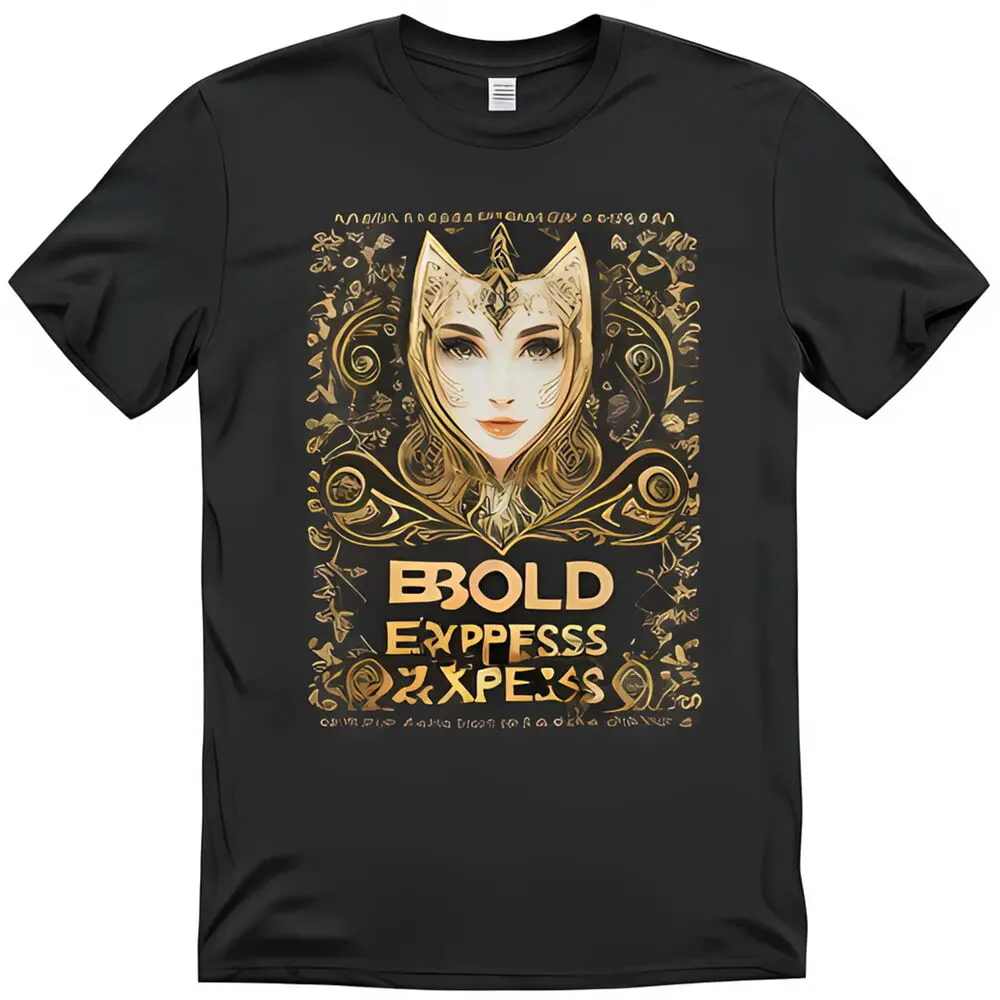 Bold Black T-Shirt with Eye Catching Chest Graphic Perfect for Any Occasion