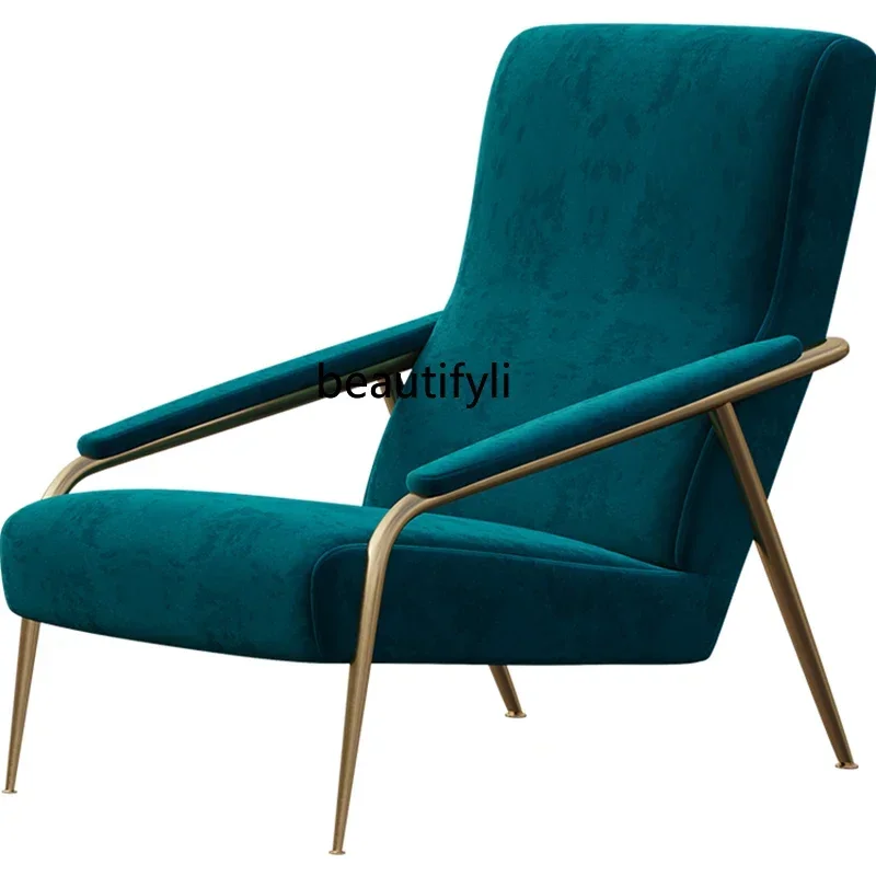 

Modern simple single sofa chair velvet minimalist casual living room small sofa sales office