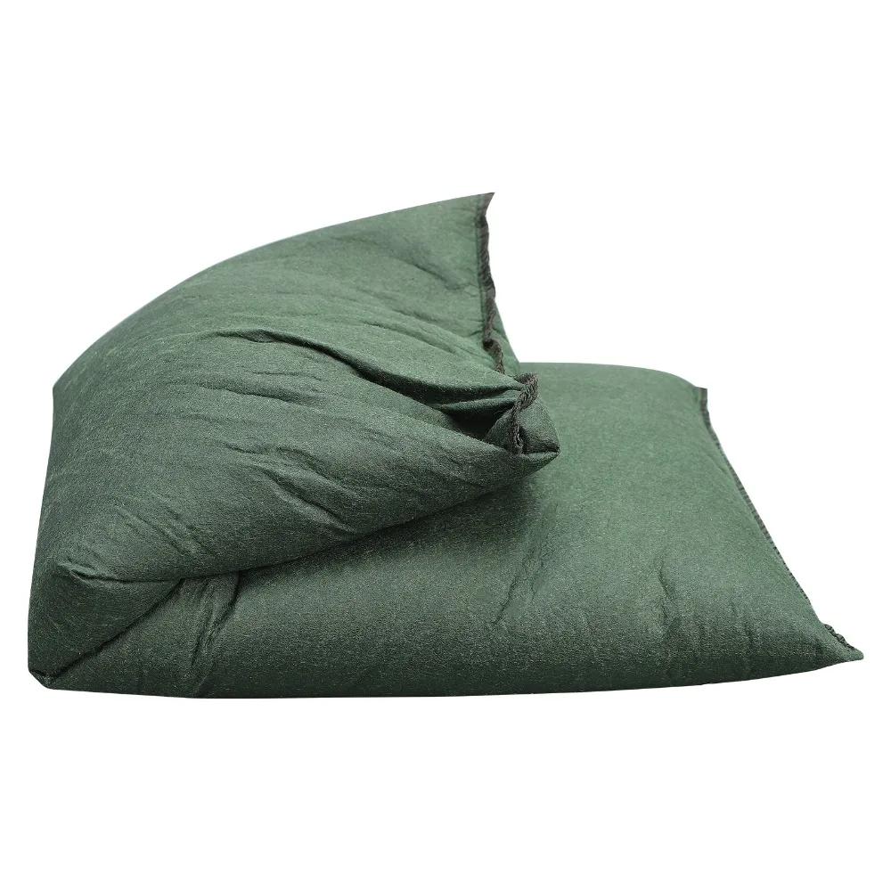 Non Woven Fabric Water Activated Flood Barriers Reusable Green Flood Barrier Bags Easy To Use Flood Control Bags