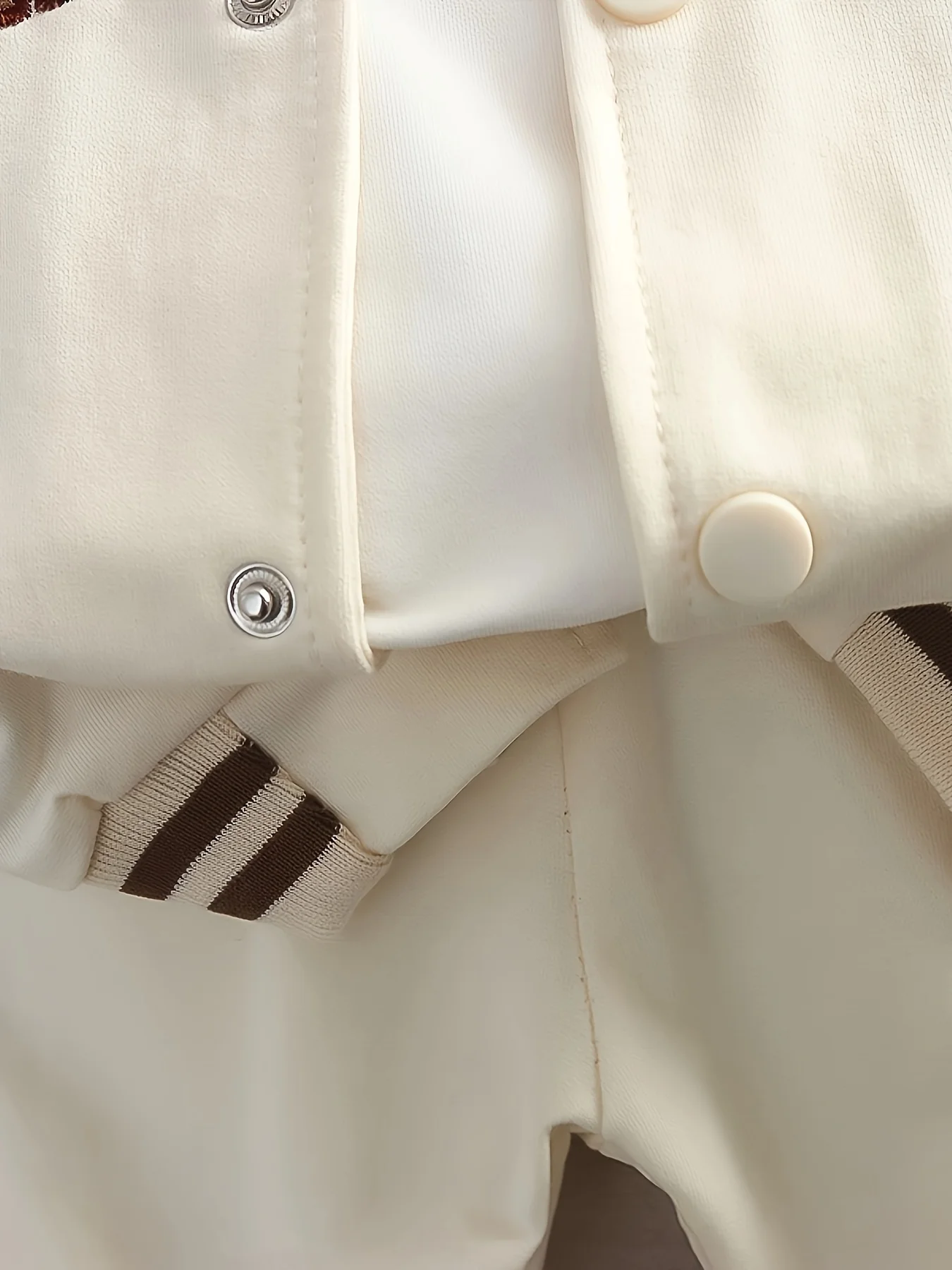 Boys' Spring and Autumn New Fashion Trendy Splicing Baseball Jacket Round Neck Inner with Baby Boys' Pants 3-Piece Set