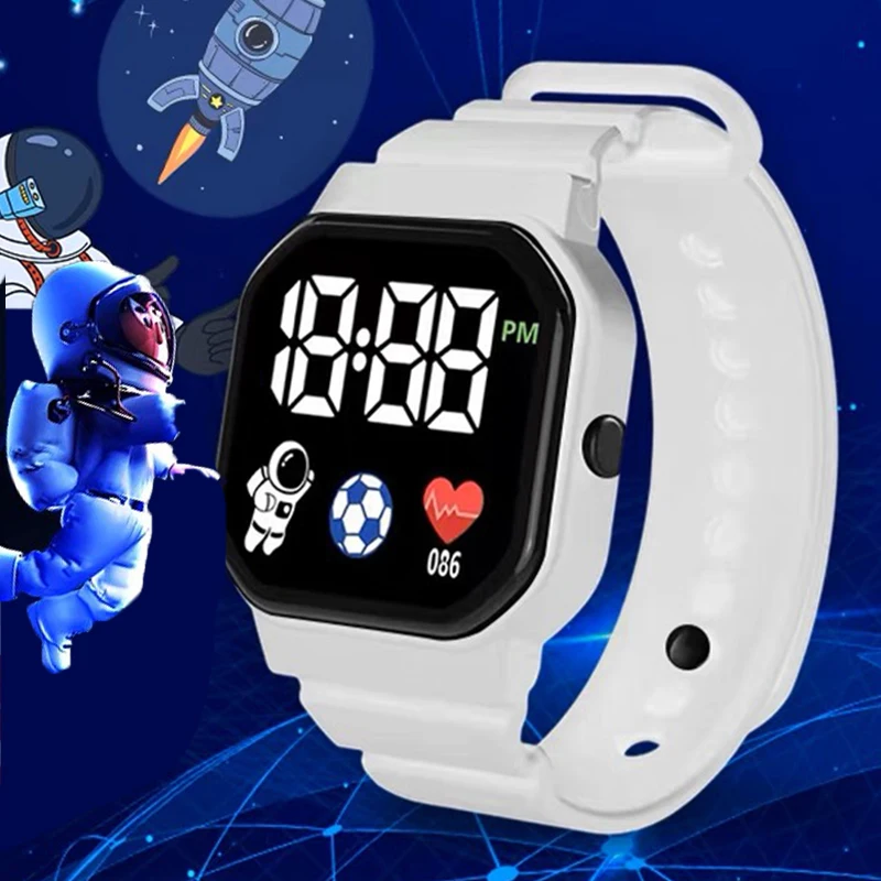 Montre intelligente pour enfants, montre-bracelet pour garçons et filles, sport, LED, document simple, bracelet en silicone, cadeau étudiant, vente