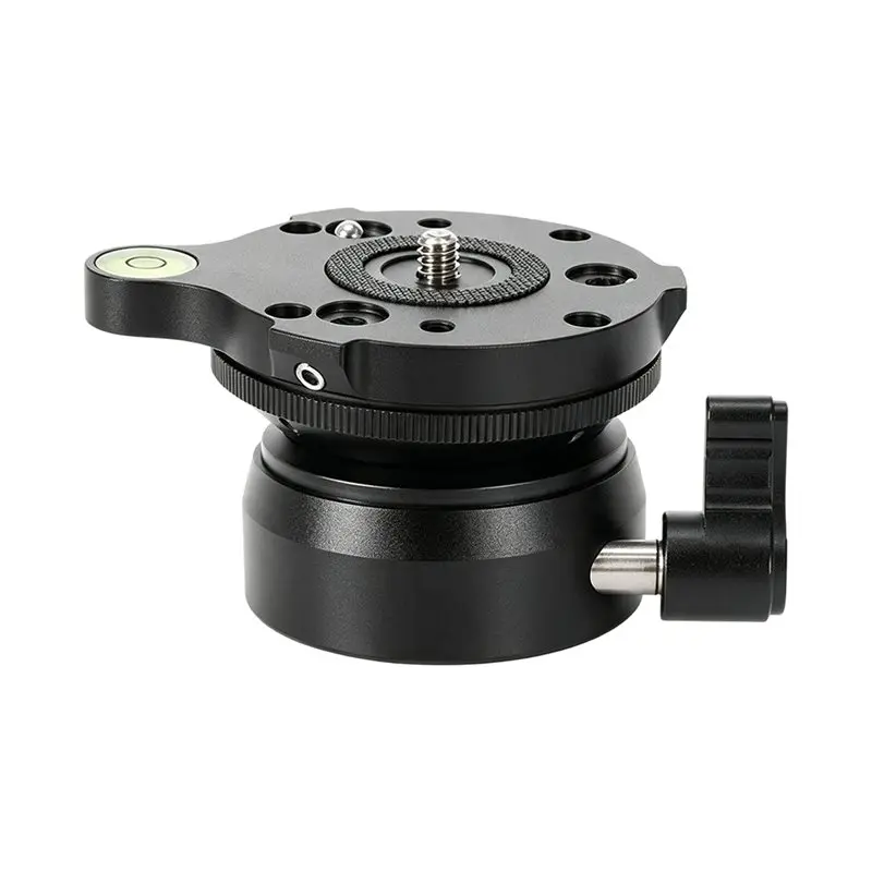 Y45A-Tripod Head Leveling Base Adjustable 15 Degree Table Hemisphere Plate Leveler For DSLR Camera Tripods