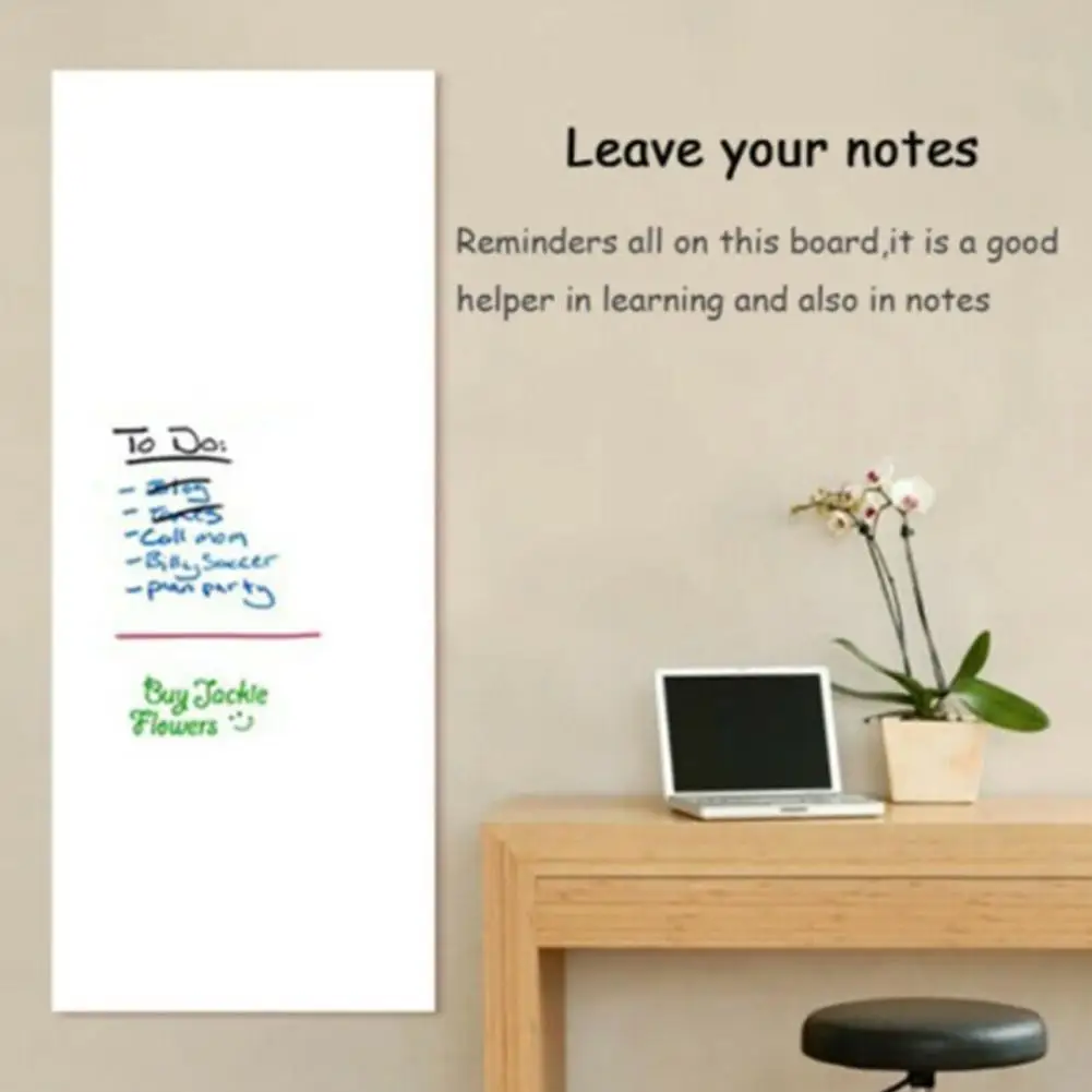 1/2 قطعة ملصق سبورة قابل للمسح بولي كلوريد الفينيل ملصق جداري للتعليم المبكر جرافيتي سبورة بيضاء ناعمة جدار الفيلم