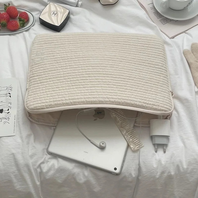 Solid Color Tablet Bag For IPad Pro10.5 11 Macbook Air Pro13.3/13.6 14 15 16 Samsung Dell 15.6 Inch Lightweight Laptop Sleeve