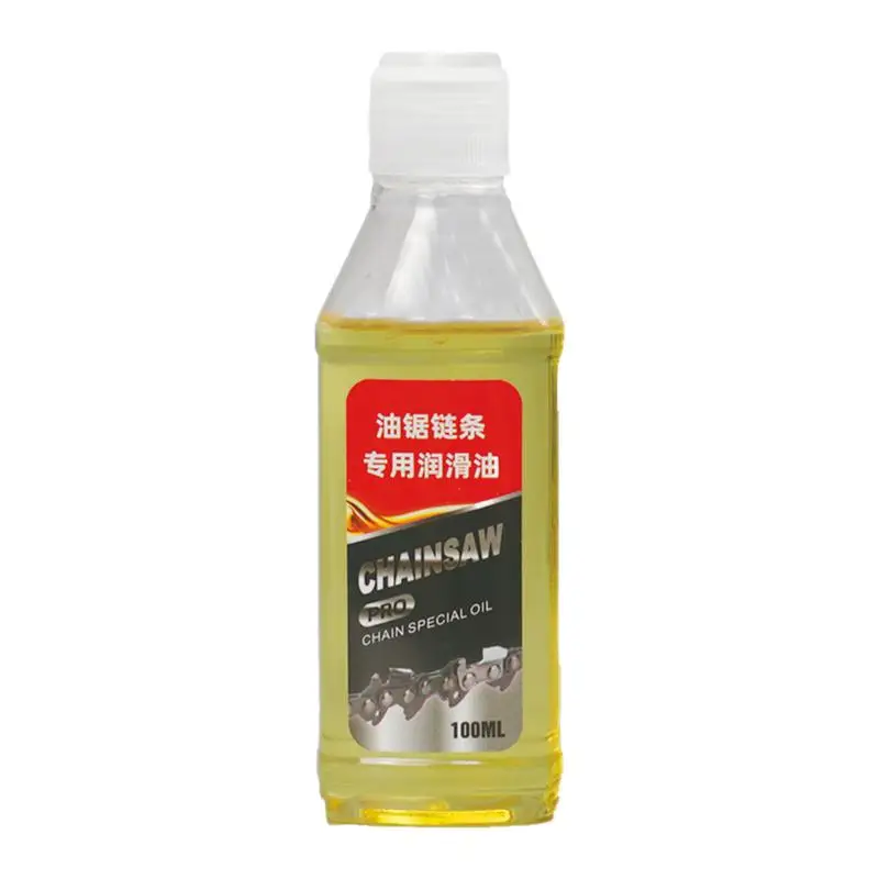 Aceite de cadena para motosierra, herramienta de mantenimiento lubricante, protección a prueba de óxido para seto de molino de sierra, reducción de ruido, 100ml