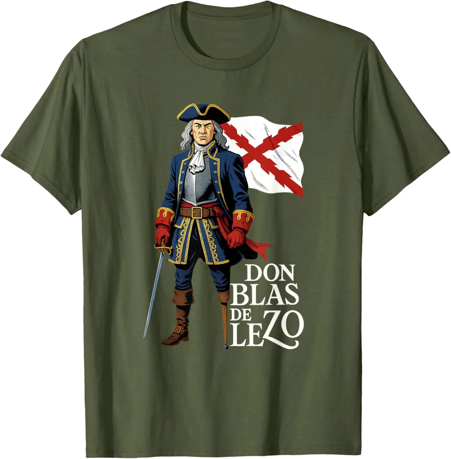 Don Blas De Lezo Héroe Tercios Ejército Camiseta T-shirt Short Sleeve Casual 100% Cotton Shift